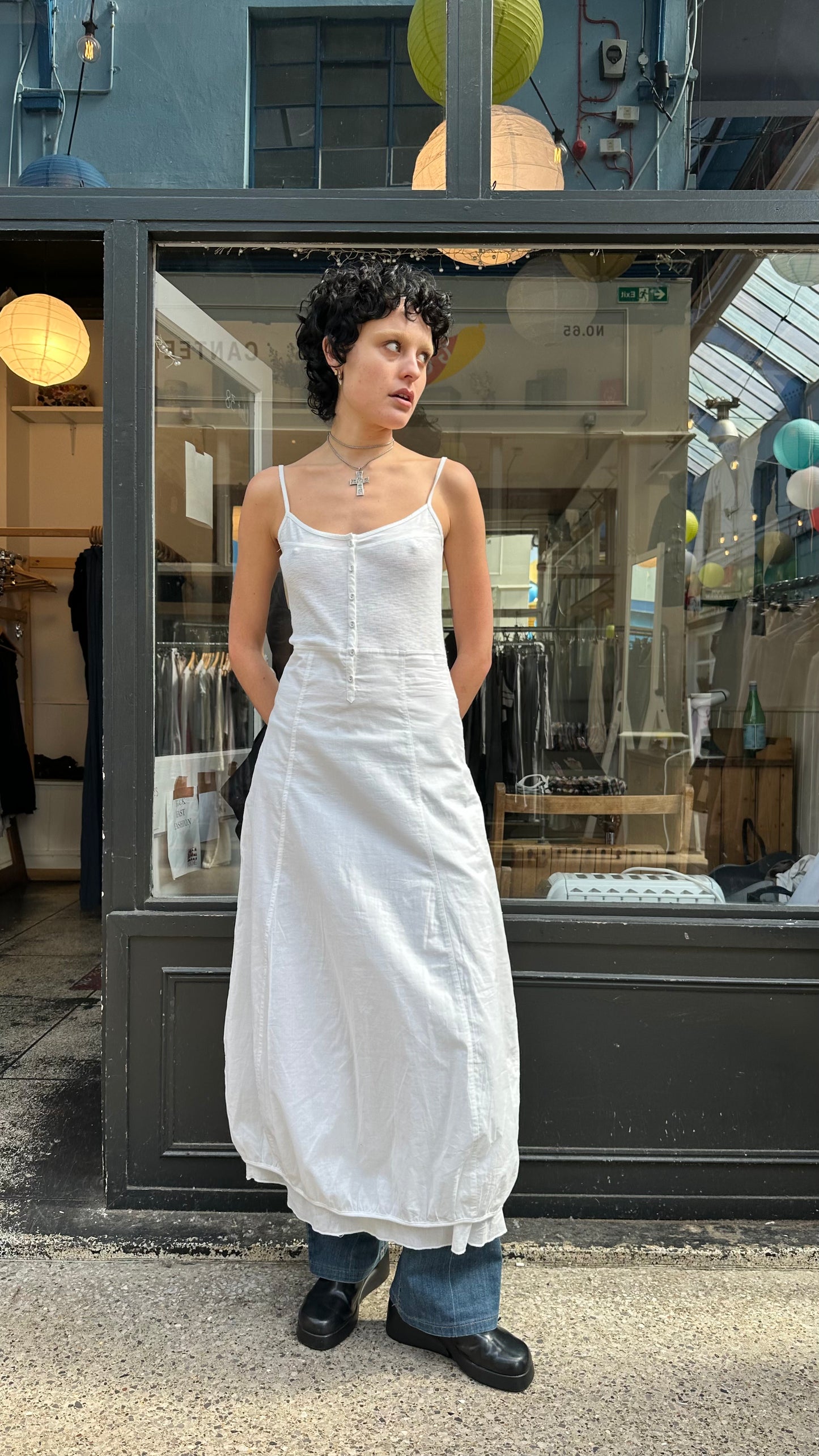 White cotton maxi dress