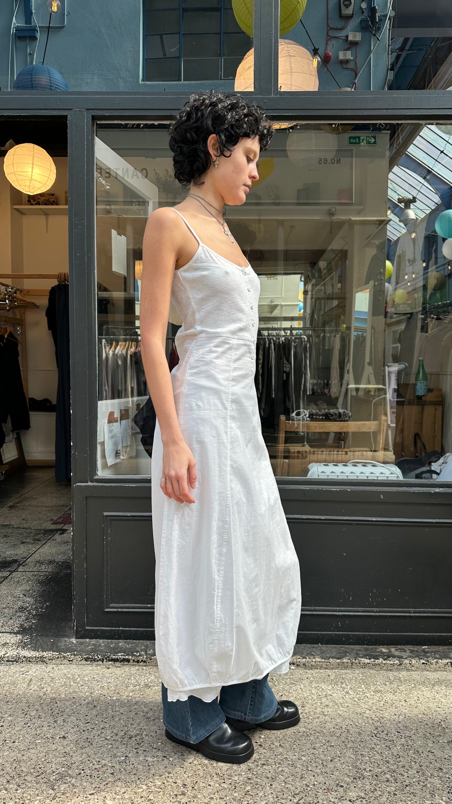 White cotton maxi dress