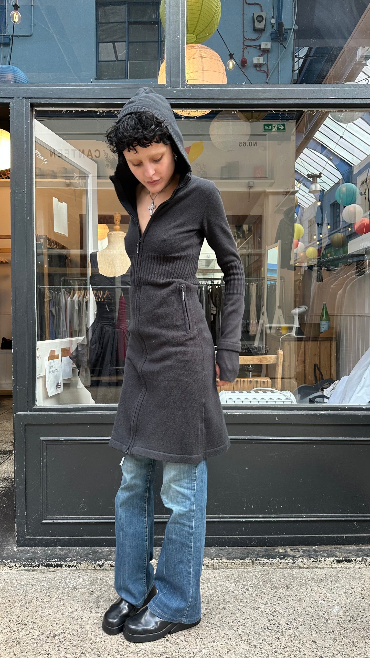 Bench long zip up cardigan