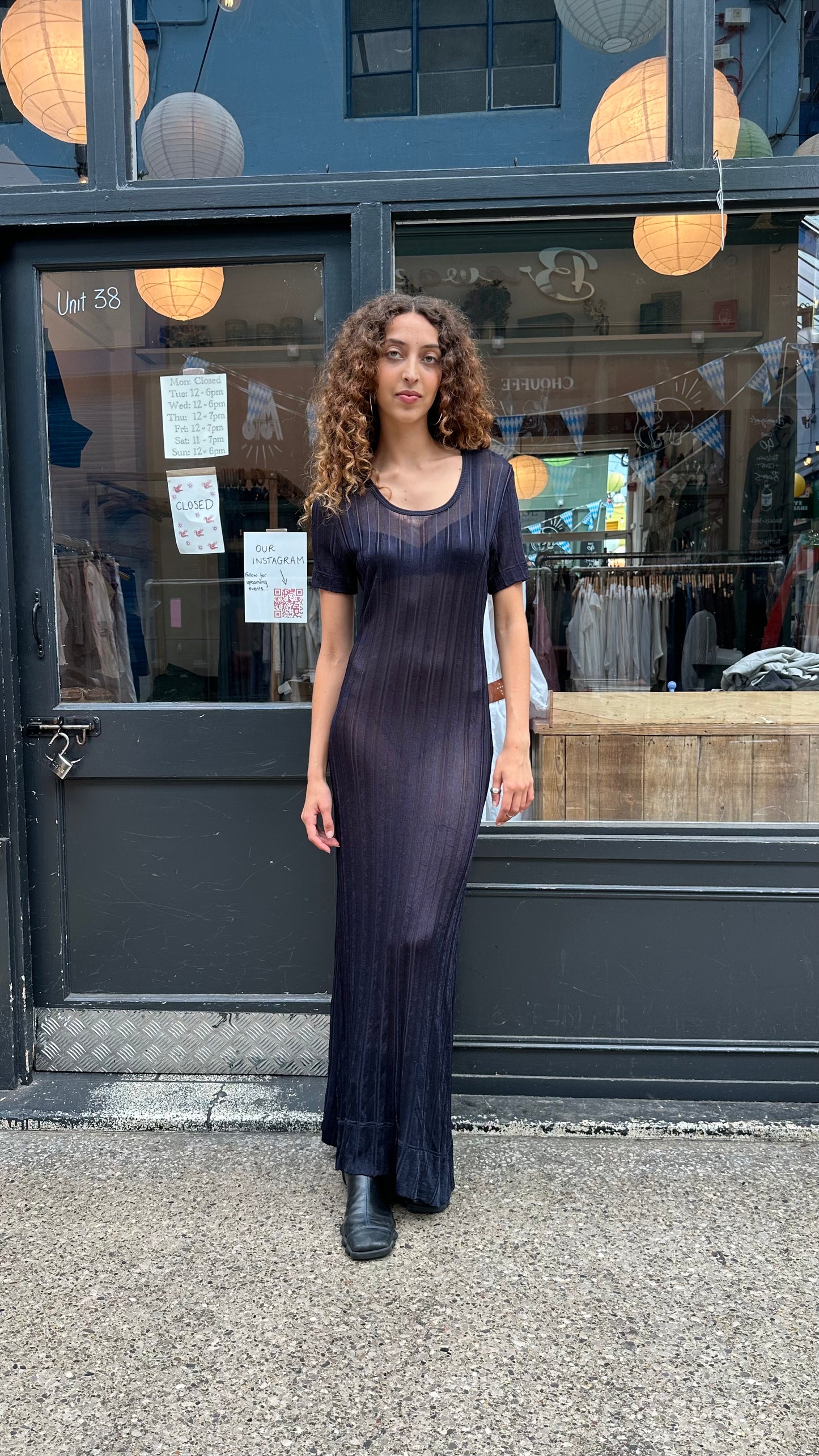 Midnight blue maxi dress