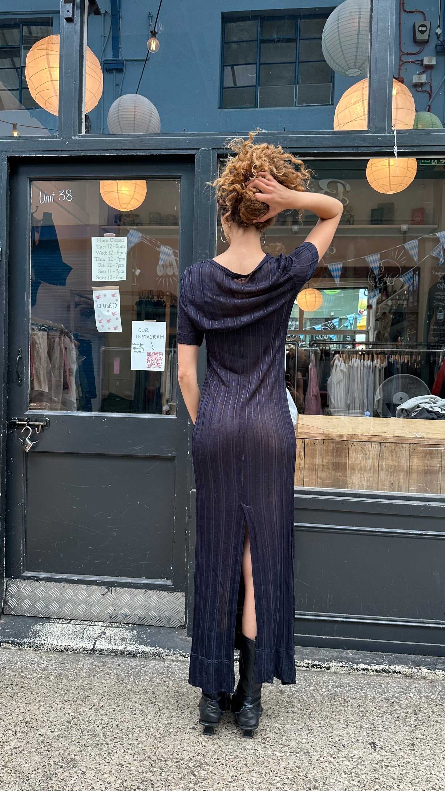 Midnight blue maxi dress