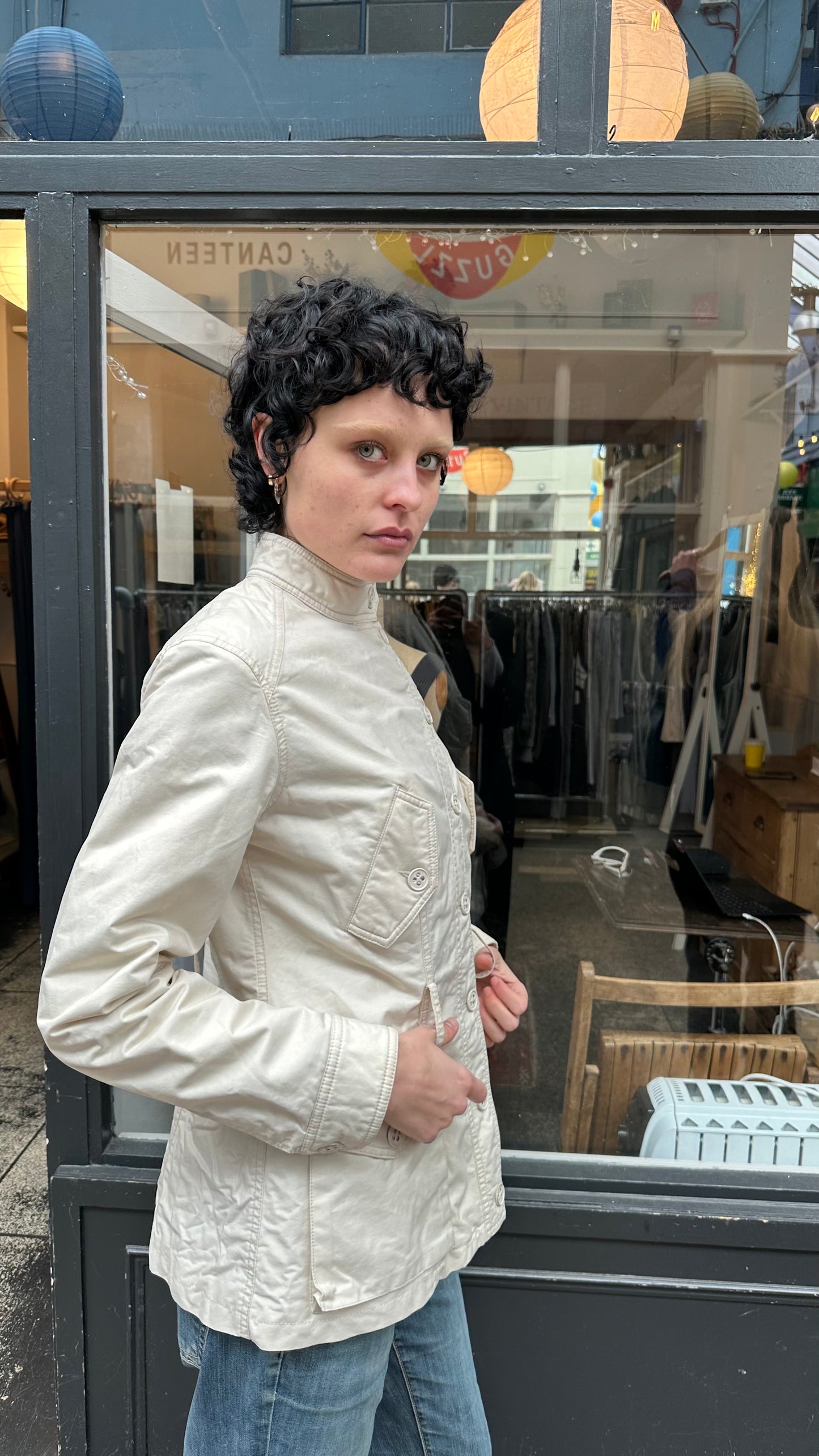 Moschino jeans cream jacket