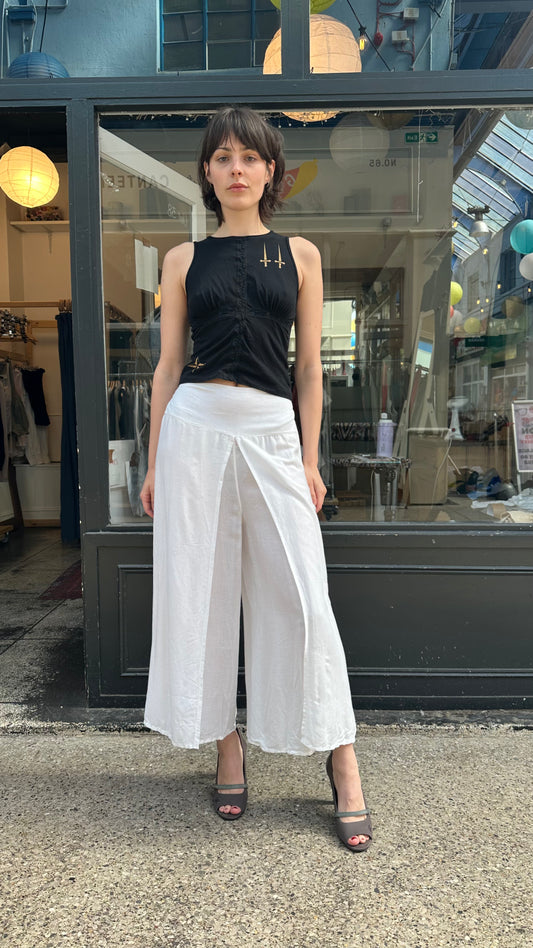 White cotton trousers