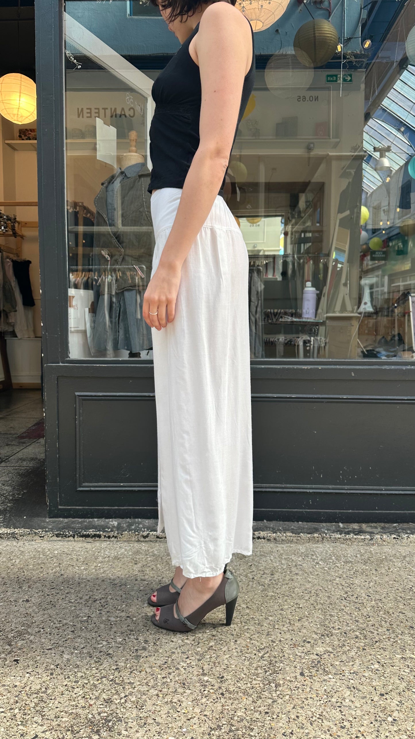 White cotton trousers
