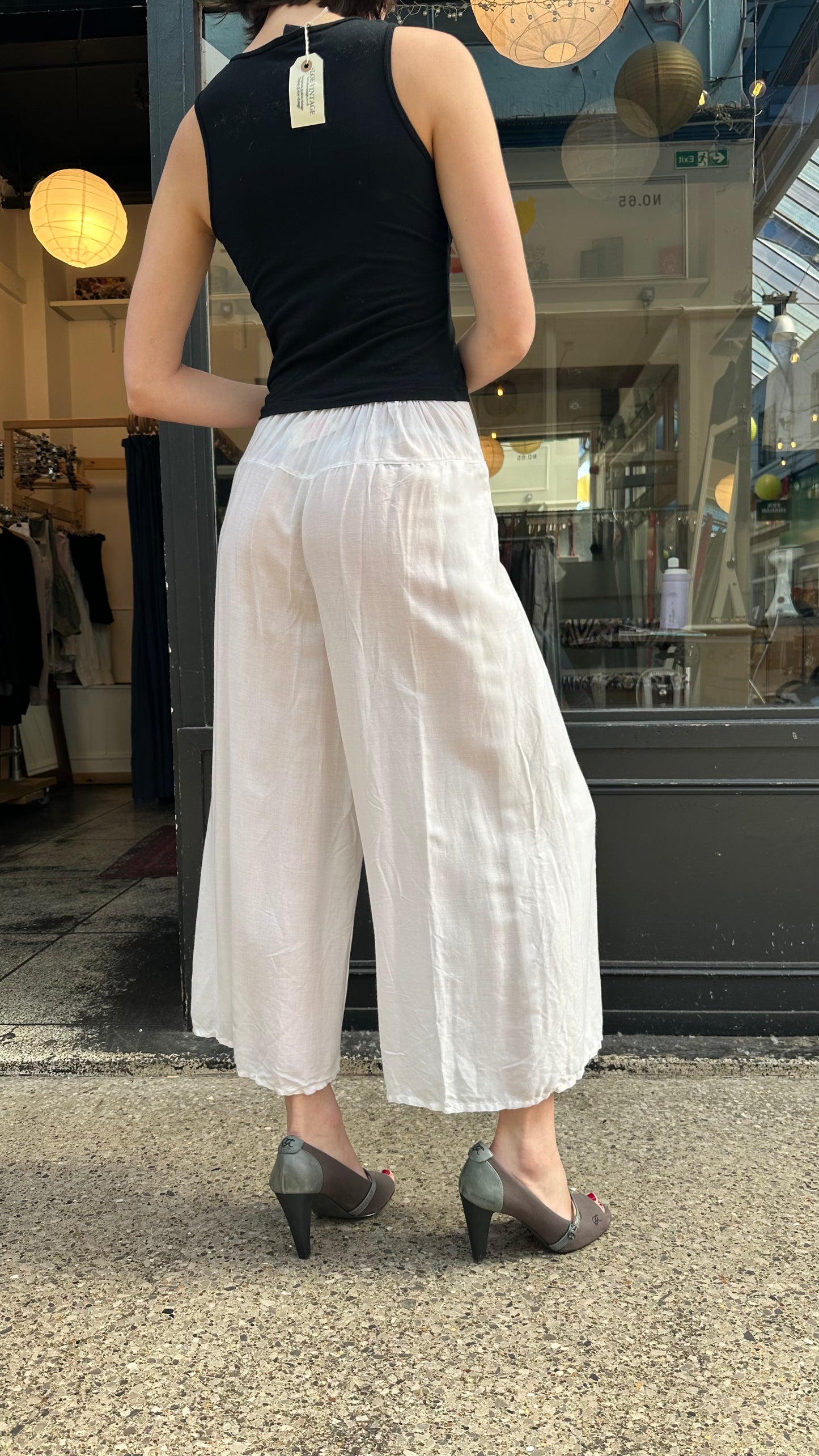 White cotton trousers