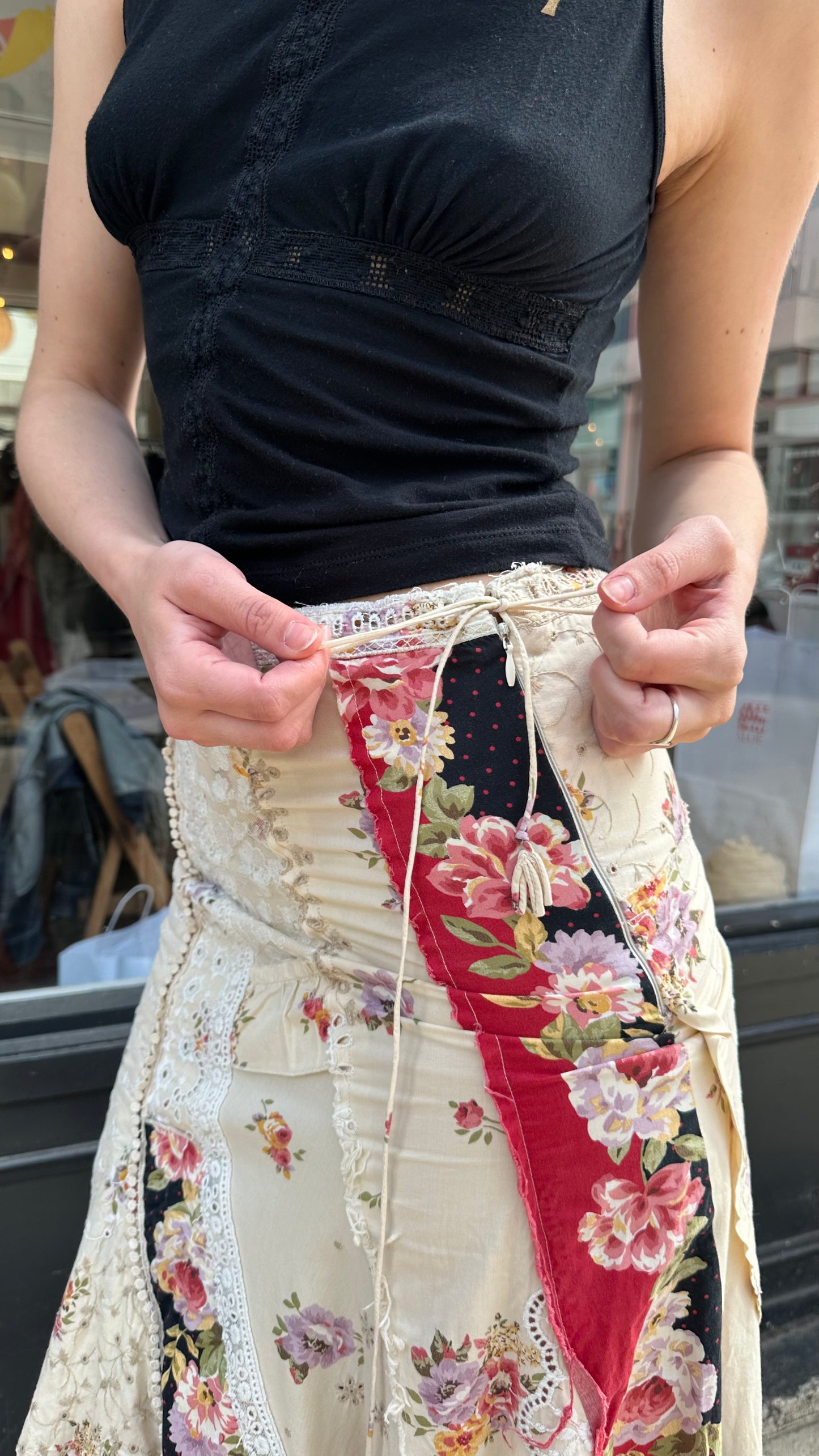 Floral peasant skirt