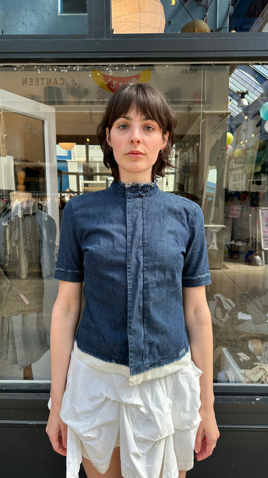 Diesel denim zip up top