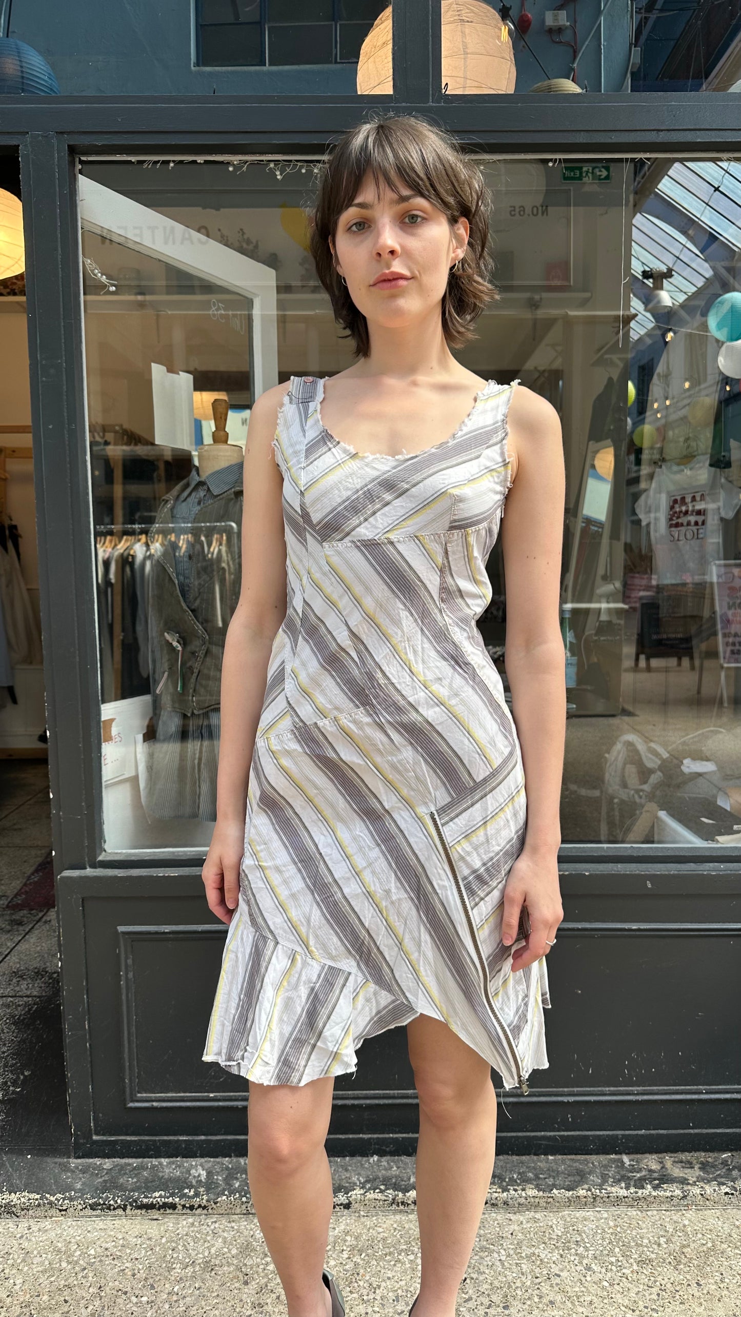 Striped cotton dress