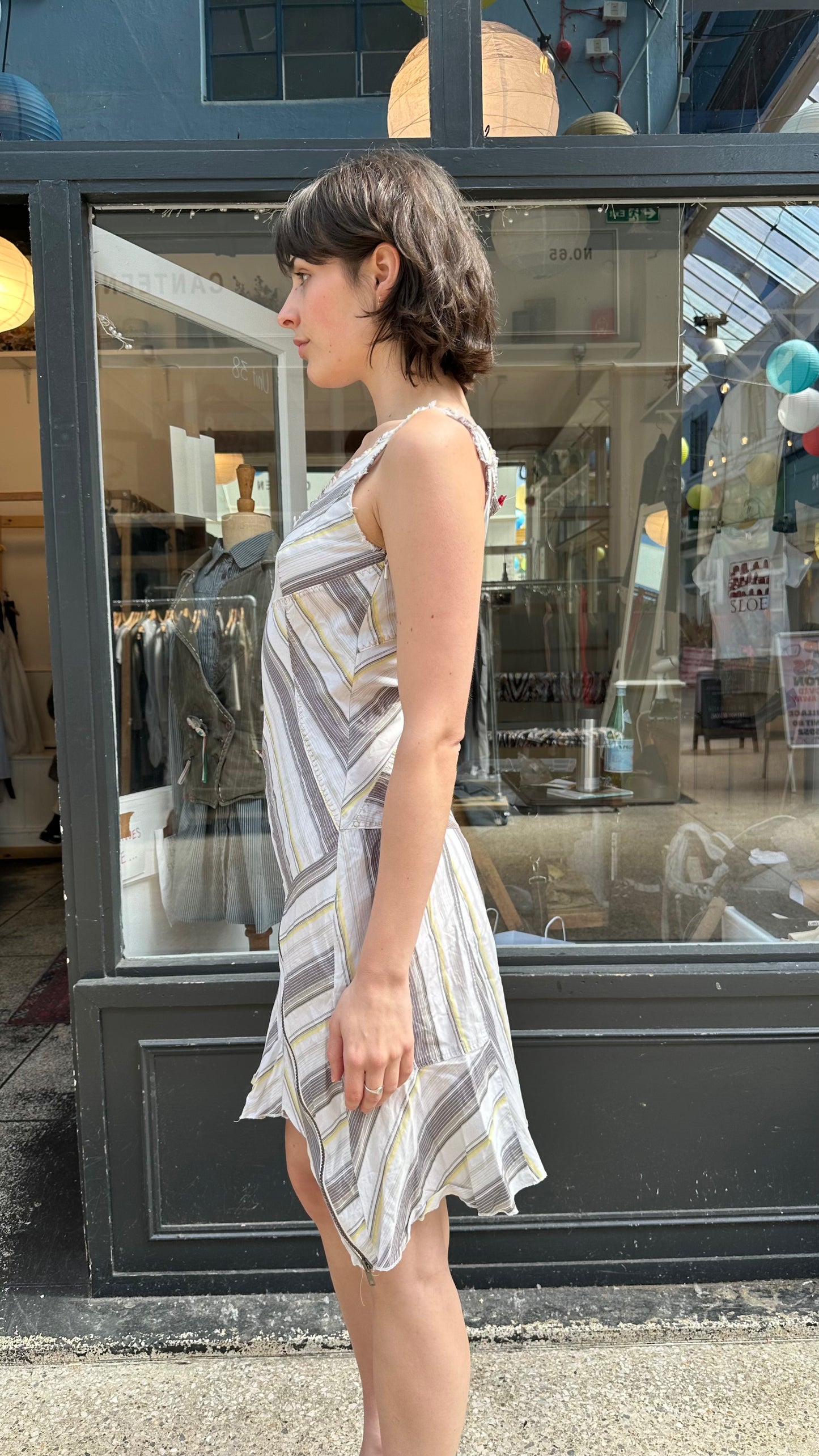 Striped cotton dress