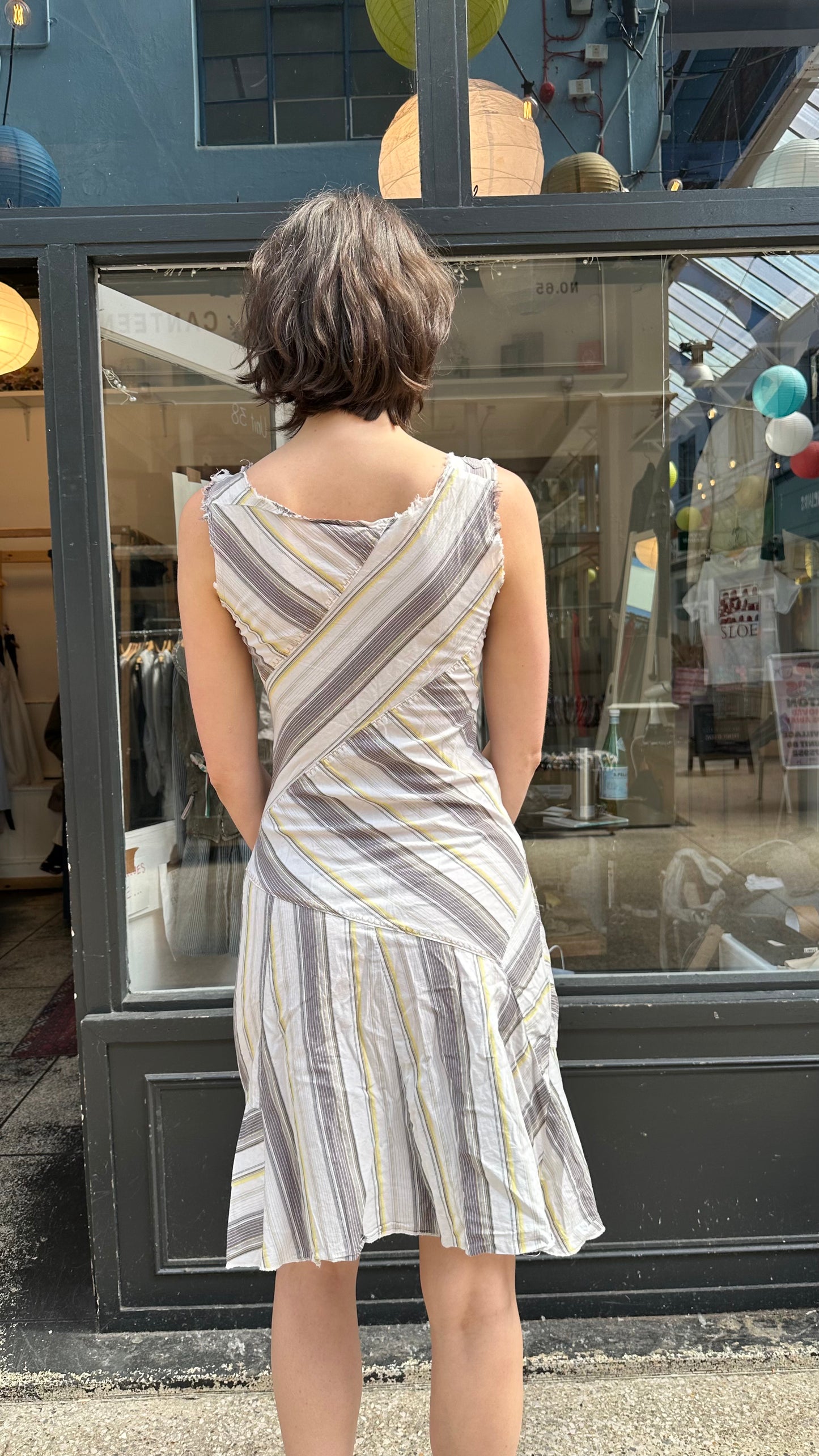 Striped cotton dress
