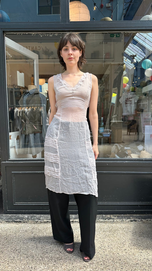 Grey chiffon dress