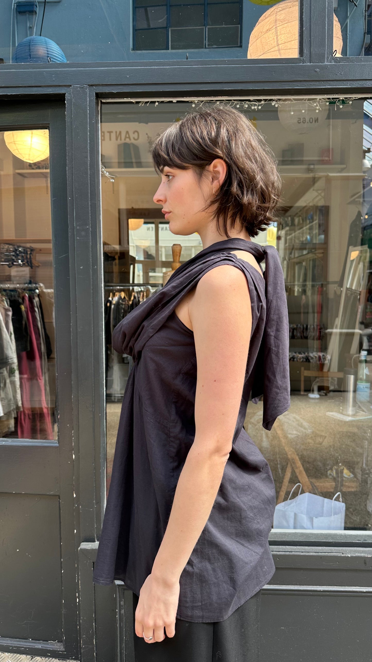 All Saints black tunic top