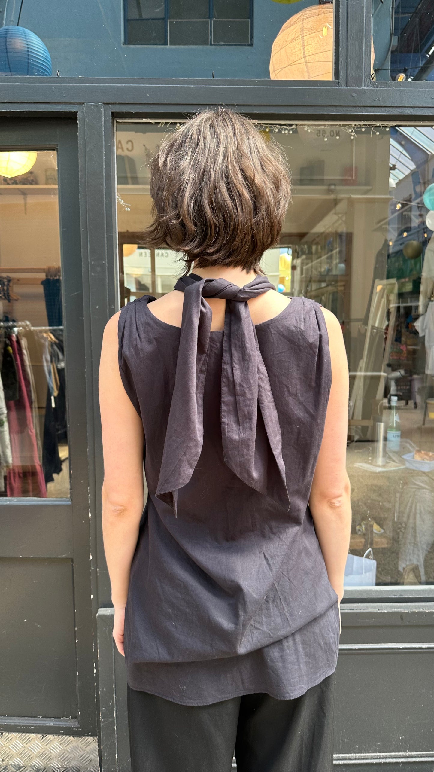 All Saints black tunic top