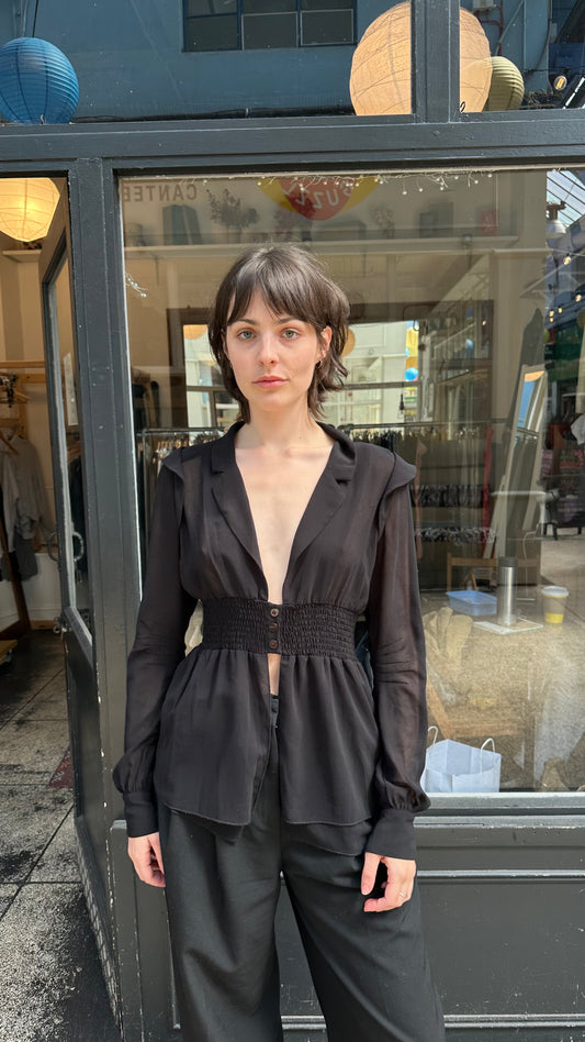 Black sheer shirt
