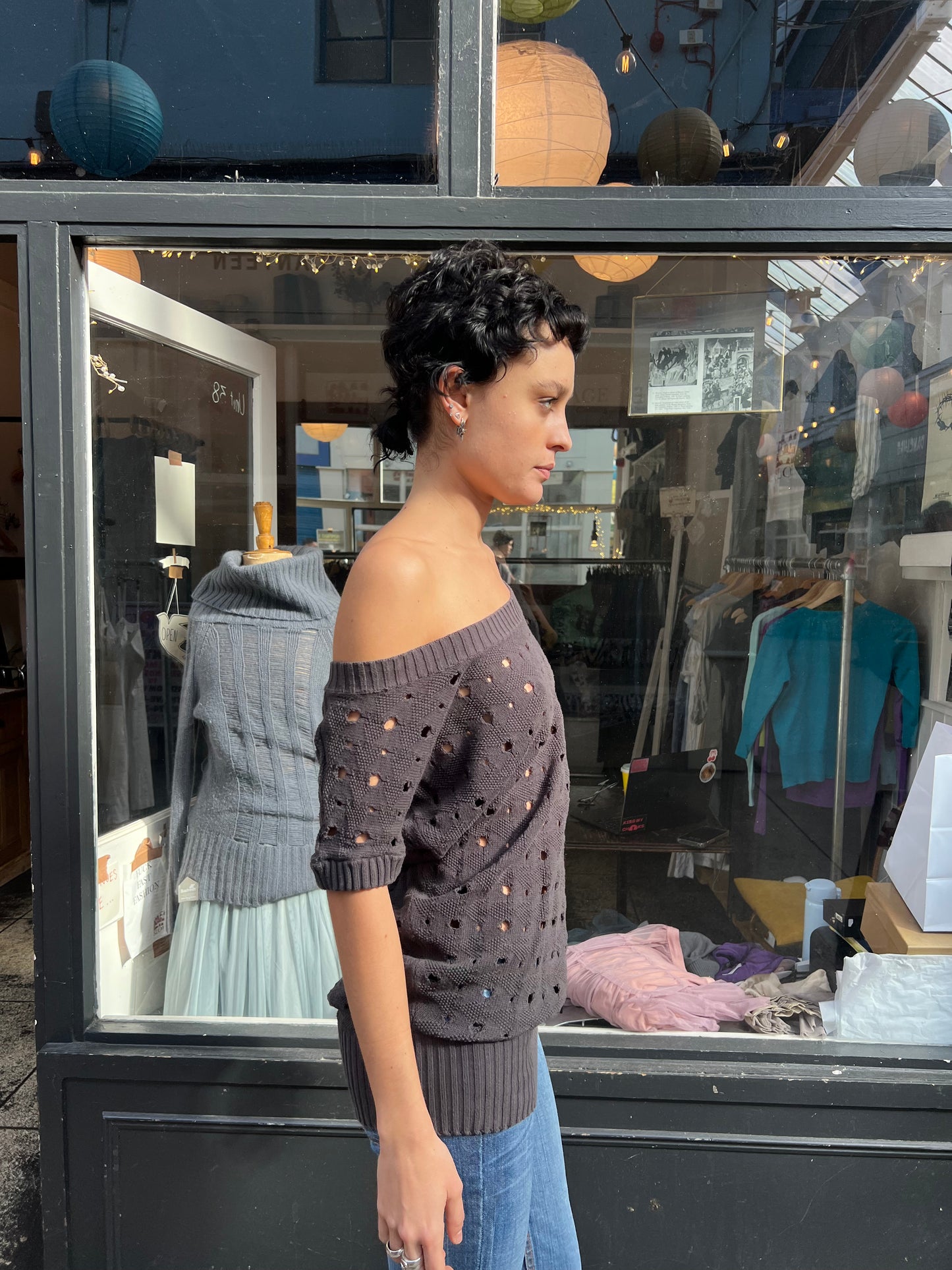 charcoal grey slouchy knit