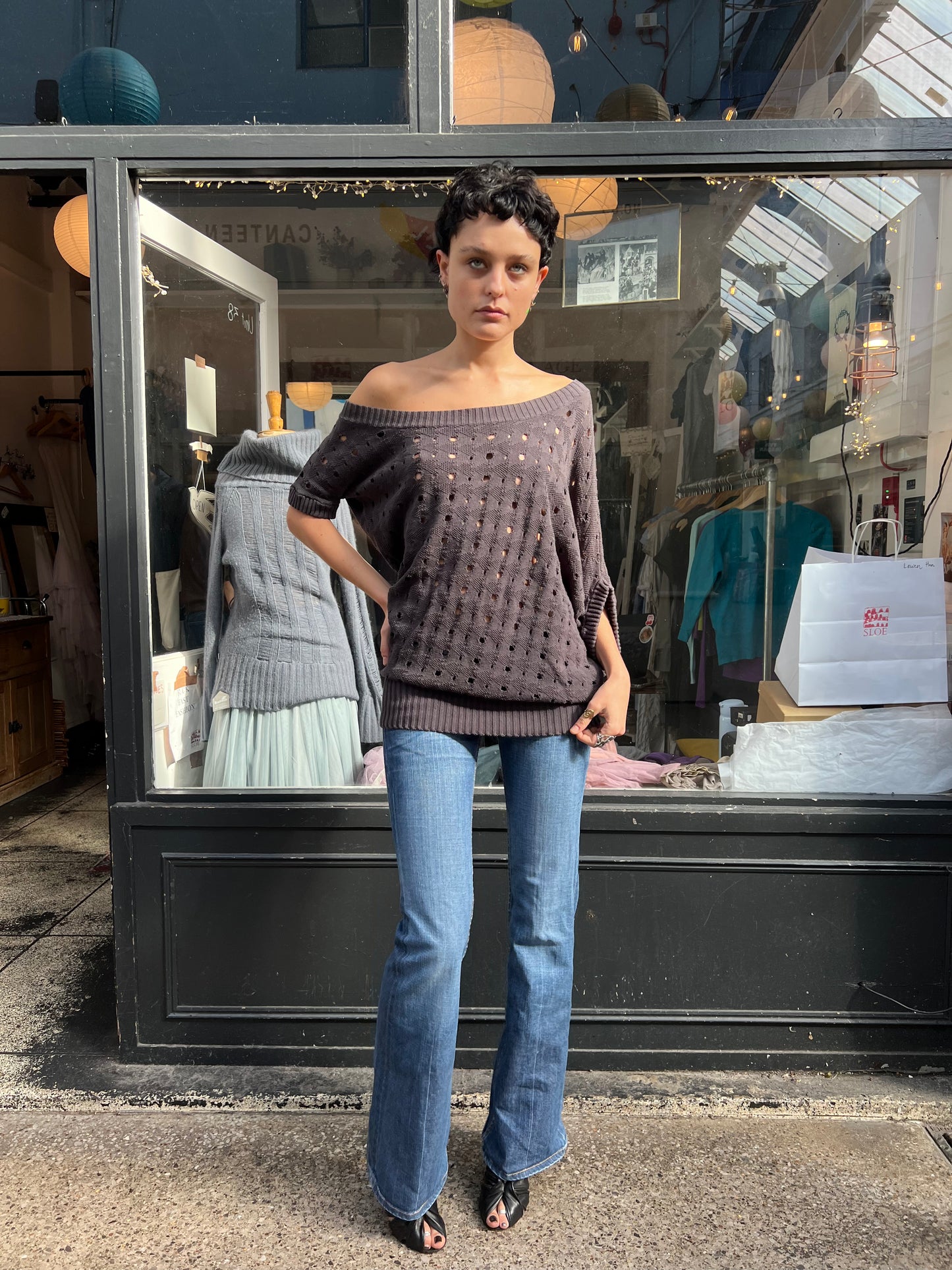 charcoal grey slouchy knit