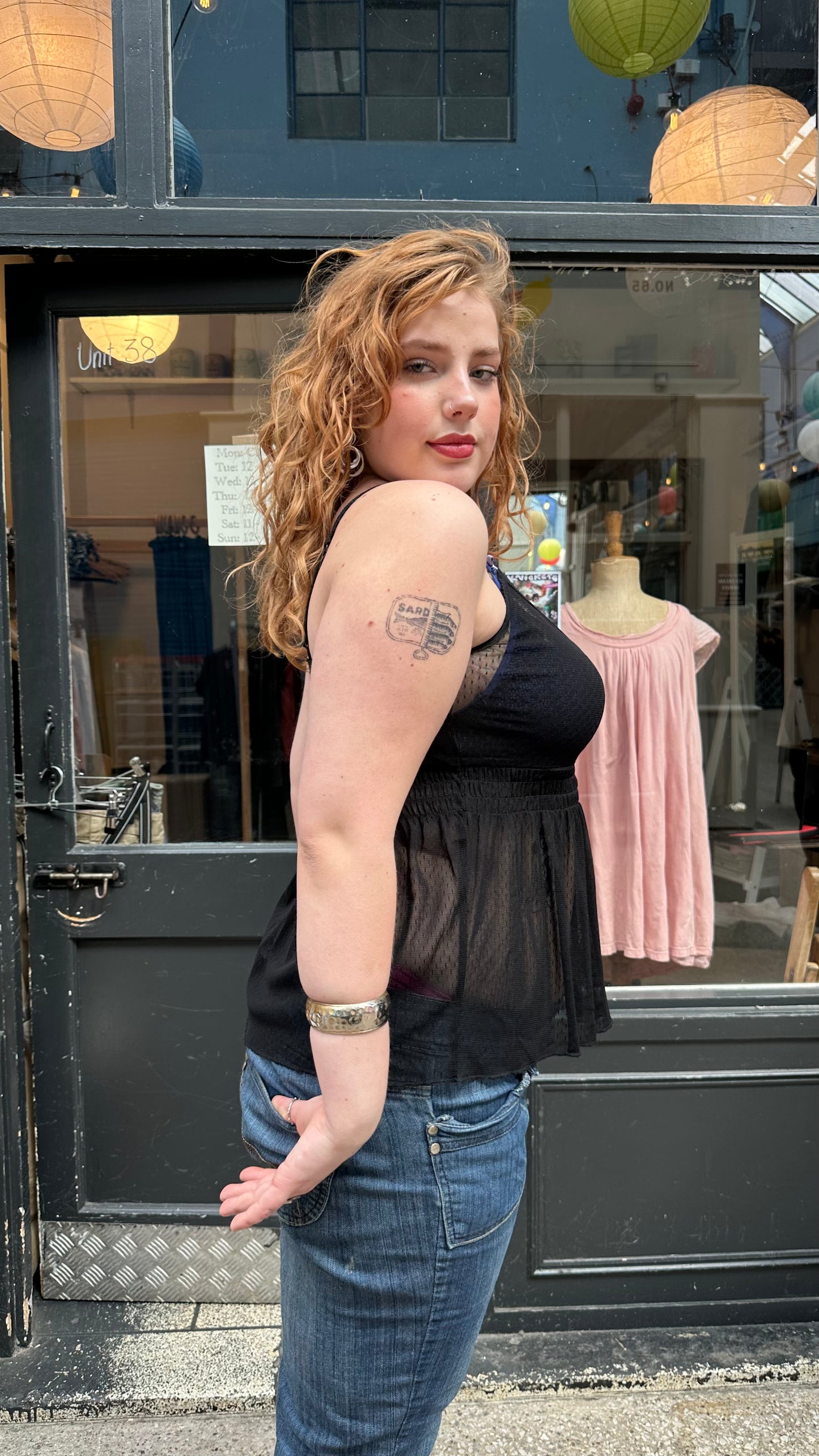 Black sheer baby doll top RUMMAGE