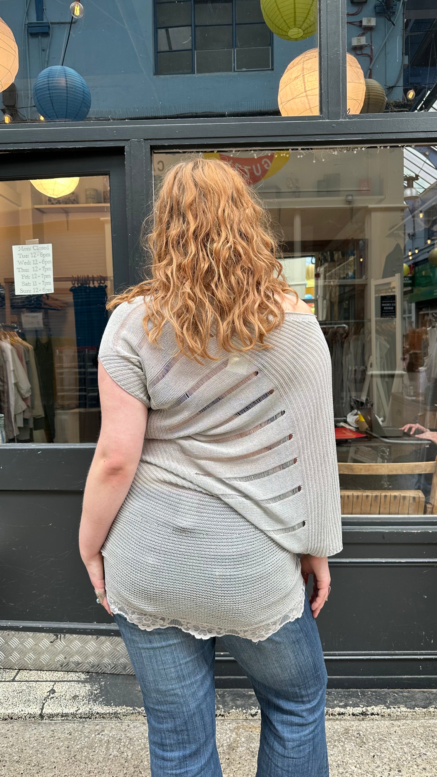 Grey metallic sheer mini dress