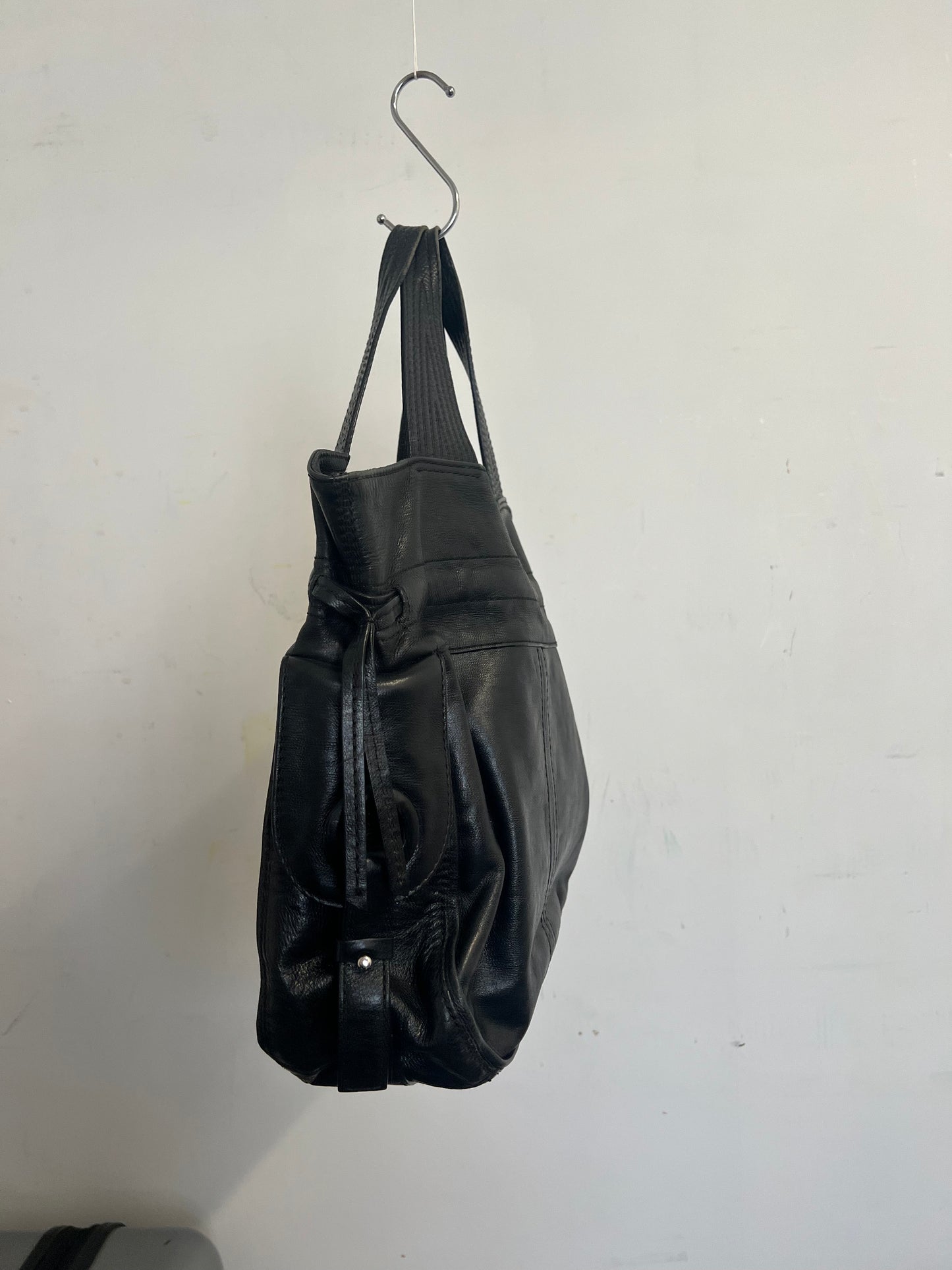 francesco biasi black leather bag
