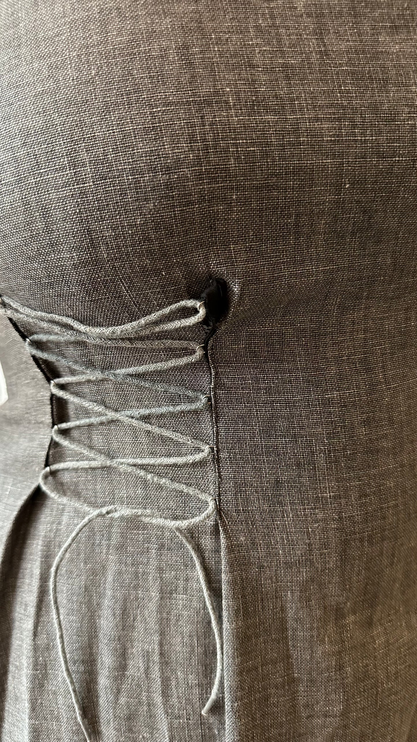 Grey corseted mini dress