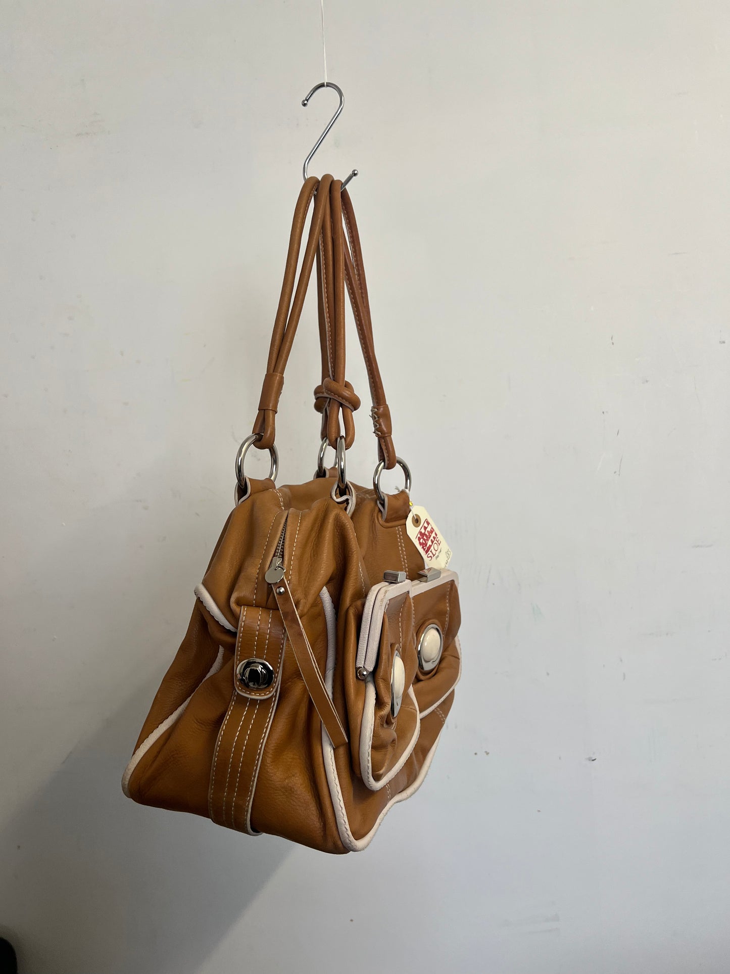 Brown leather bag