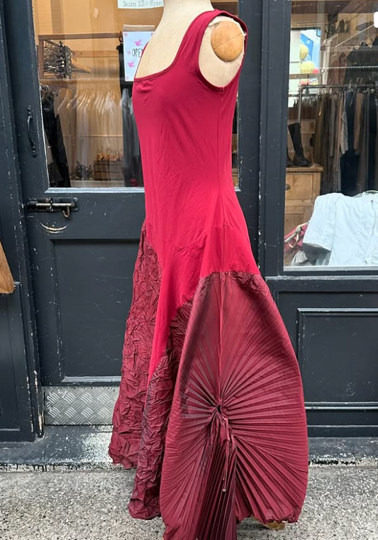 Red maxi dress
